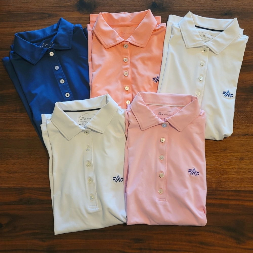 Bundle of 5 Peter Millar golf polos (EUC)